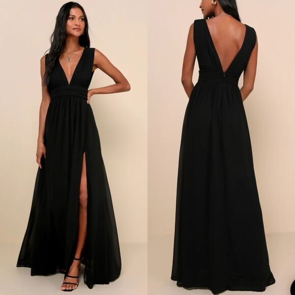 Lulus Dresses & Skirts - Lulus Heavenly Hues Black Maxi Dress Size Medium
